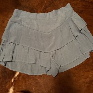 Blue ruffle skort